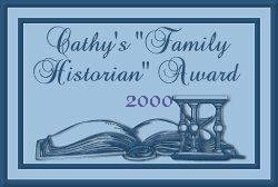 Cathy's Family Historian Award